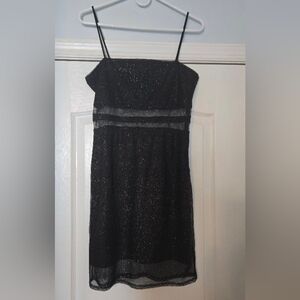 Elegant Black Glitter Dress Small (Little Black Dress)